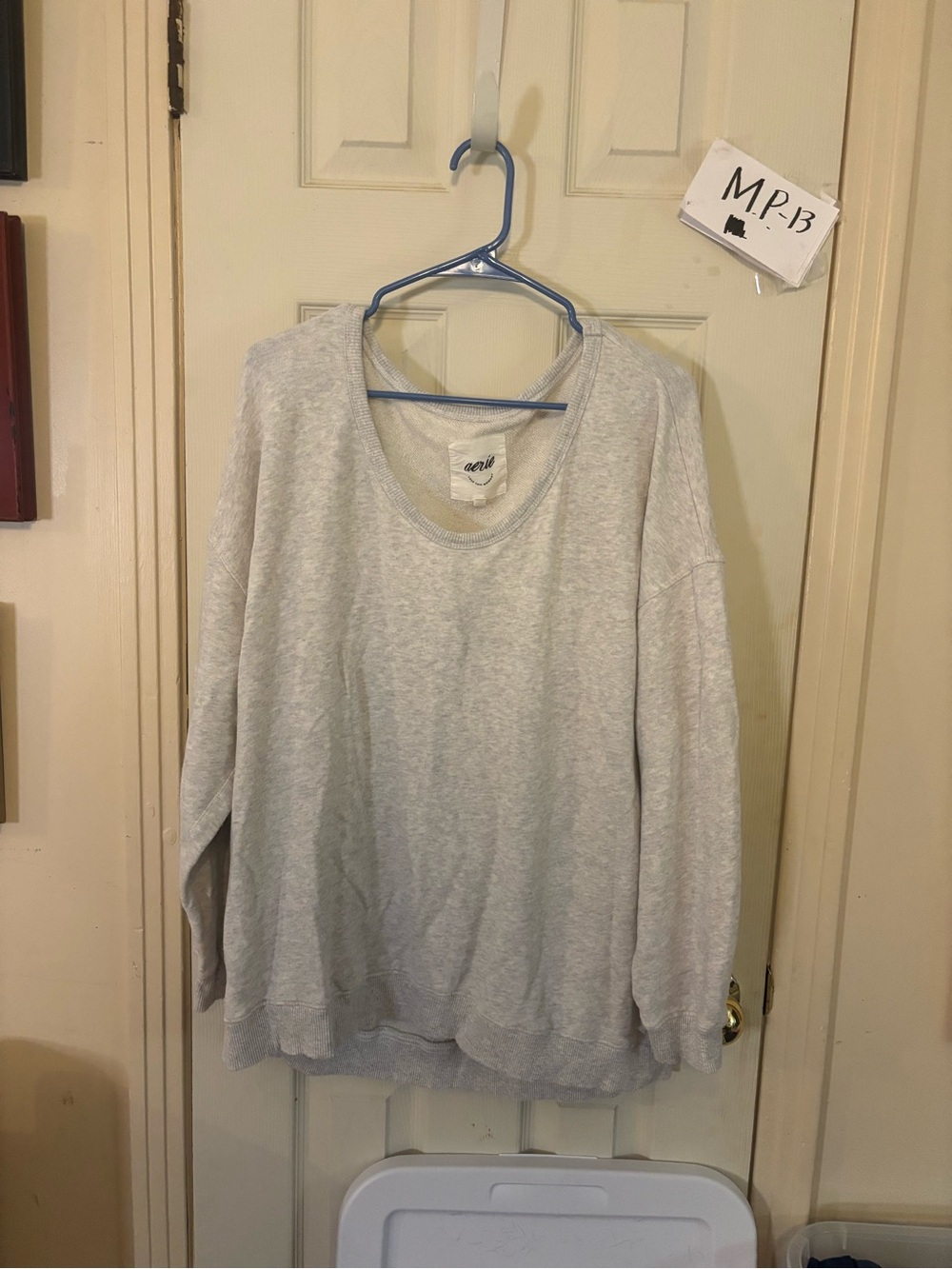 aerie Light Gray Crewneck Sweatshirt
